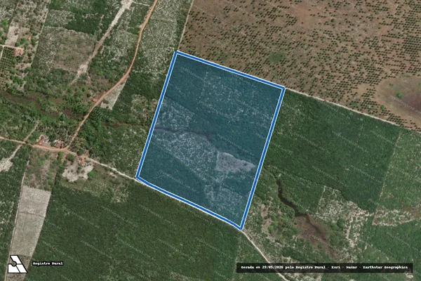 Imagem de satélite de Córrego Da Timbaúba - Gleba Norte em Amontada - CE