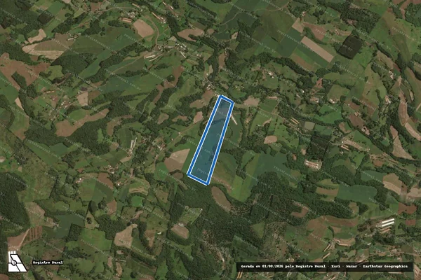 Imagem de satélite de PROPRIEDADE DA FAMÍLIA ZANELA - GLEBA 02 - Parte 2 em Lacerdópolis - SC