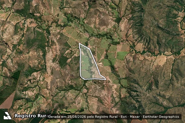 Imagem de satélite de FAZENDA RIBEIRÃO - Parte 1 em Olhos-d'Água - MG