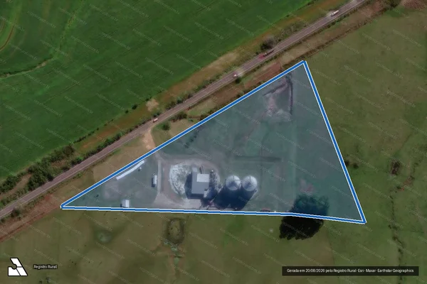 Imagem de satélite de BURICACI INDUSTRIAL - GLEBA ÚNICA em São Vicente do Sul - RS