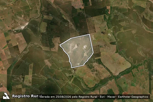 Imagem de satélite de FAZENDA LAGOA BONITA em Ribas do Rio Pardo - MS