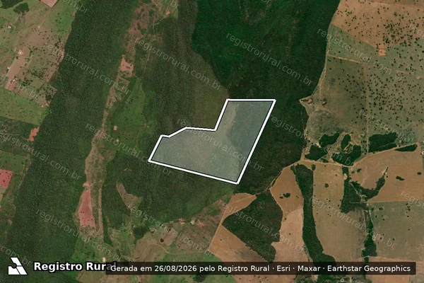 Imagem de satélite de Gleba Mimoso - Parcela 1 em Santo Antônio de Leverger - MT