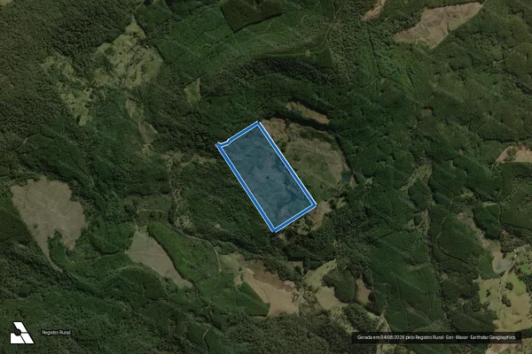 Imagem de satélite de Fazenda Serra do Corisco - Parte 1 em Santa Cecília - SC