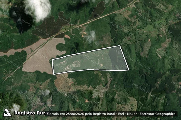 Imagem de satélite de FAZENDA RIAÇHÃO - Parcela 1 em Entre Rios - BA