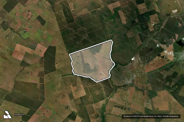 Imagem de satélite de Fazenda Jacaré em Água Clara - MS
