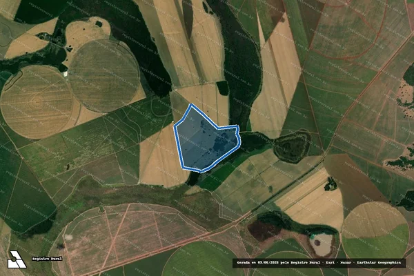 Imagem de satélite de Fazenda Campo Alegre e Cana Brava - Parcela 2 em Planura - MG