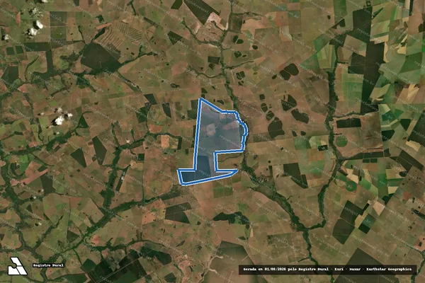 Imagem de satélite de FAZENDA TRES SELENAS - Parte 1 em Paraíso das Águas - MS