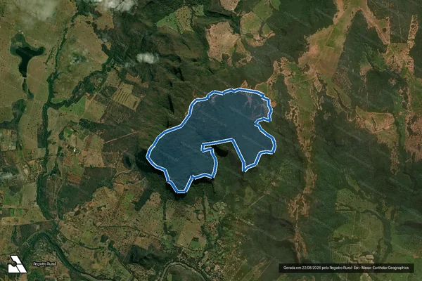 Imagem de satélite de FAZENDA MONTIVIDÉO - Parte 03 em Aquidauana - MS
