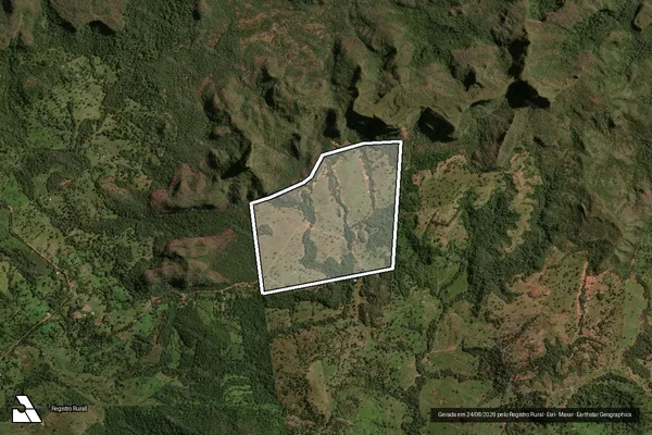 Imagem de satélite de FAZENDA MANGABEIRA - Matrícula: 11.304 ? Parcela 01 em Poxoréu - MT