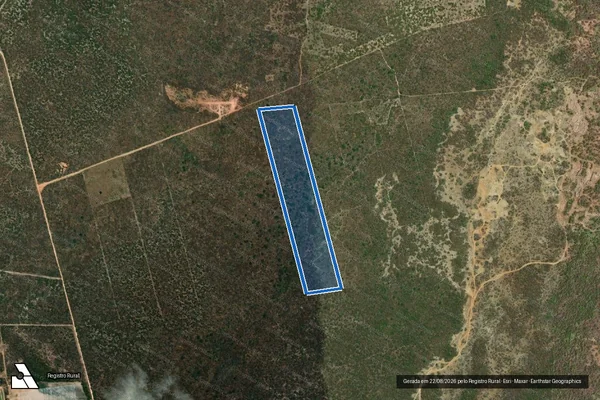 Imagem de satélite de PROJETO DE ASSENTAMENTO ALTO DA FELICIDADE ? LOTE 161 - Parte 1 em Afonso Bezerra - RN