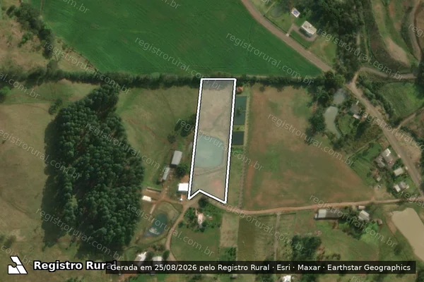 Imagem de satélite de Parte do Lote Rural N° 10 - Parte 1 em São Miguel do Oeste - SC
