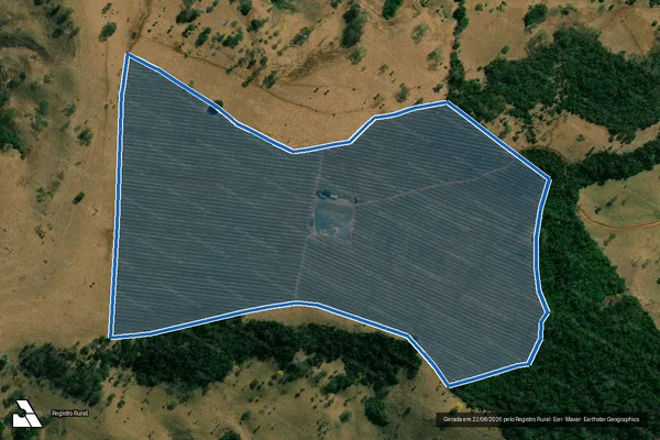 Imagem de satélite de FAZENDA ÁGUA LIMPA DOS VEADOS, lugares SEGREDO E CAMPO DA ONÇA - Parte 1 em Lagoa Formosa - MG