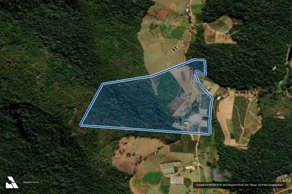 Imagem de satélite de Sítio Ott - PARCELA 01 em Santa Maria de Jetibá - ES