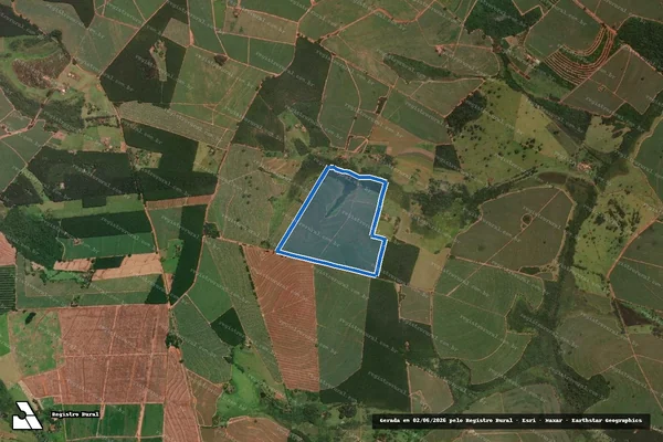 Imagem de satélite de Fazenda São Pedro - Parte 1 em Tabapuã - SP