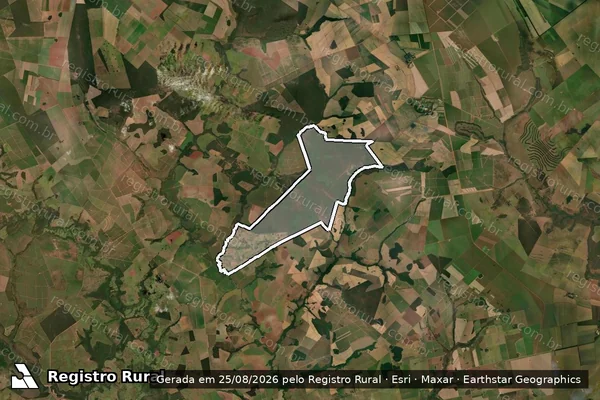 Imagem de satélite de Projeto de Assentamento Mateira - Parcela 1 em Paraíso das Águas - MS