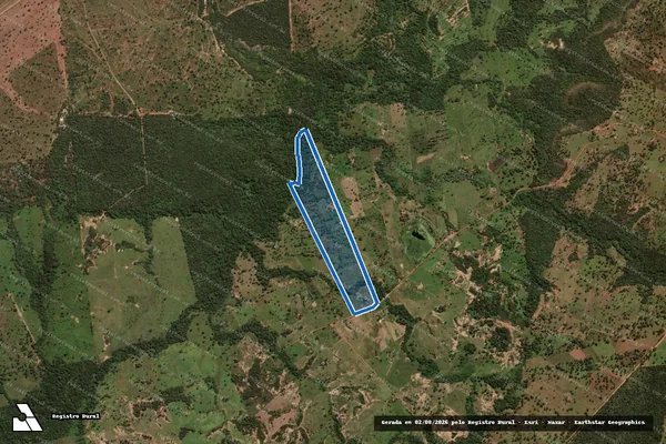 Imagem de satélite de PA 2 Irmãos - Lote 52 - Parcela 1 em Guiratinga - MT