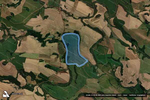 Imagem de satélite de FAZENDA FANTINEL II, DO NUCLEO 8 VITORINO 1º PARTE - Perímetro Geral em Bom Sucesso do Sul - PR