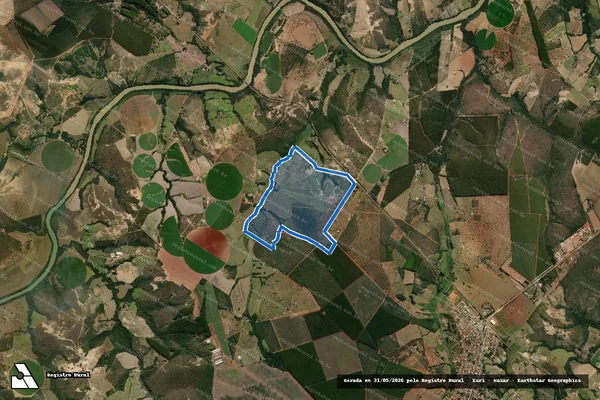 Imagem de satélite de Fazenda Buriti do Meio e Córrego do Meio - GLEBA A em Martinho Campos - MG