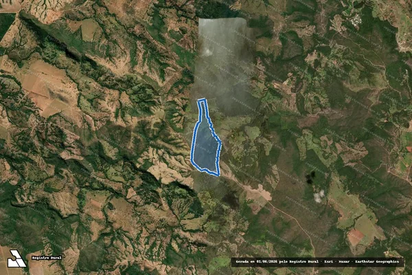 Imagem de satélite de QUINHÃO N° 02 FAZENDA CATINGUEIRO DENOMINADO FAZENDA SÃO FRANCISCO em Cocalzinho de Goiás - GO