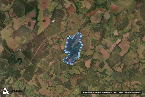 Imagem de satélite de FAZENDA SAMAMBAIA - 001 em Prata - MG