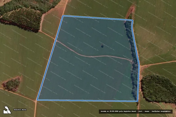 Imagem de satélite de FAZENDA BOA VISTA LUGAR DENOMINADO GROTÃO - ONOFRE RODRIGUES DE REZENDE em Portelândia - GO