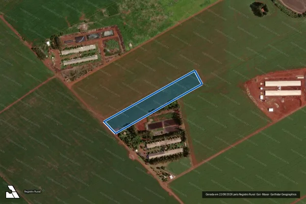 Imagem de satélite de Parte da parte C, do Quinhão 02 da Parte do Sítio Nova Esperança - Parcela 1 em Itaporã - MS