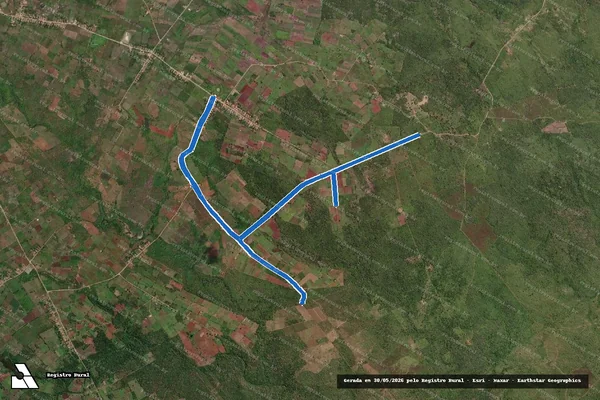 Imagem de satélite de P.A. COMPLEXO JACARÉ CURITUBA /  - ESTRADA INTERNA 92 em Poço Redondo - SE