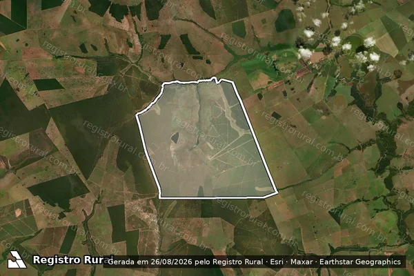 Imagem de satélite de FAZENDA RECREIO - PARCELA 02 em Ribas do Rio Pardo - MS