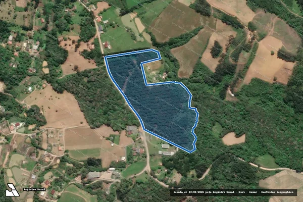 Imagem de satélite de Fazenda Taquara Liza - Única em Agudos do Sul - PR