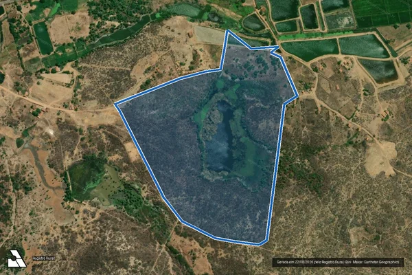 Imagem de satélite de SÍTIO FELIPE ? LOTE 1168 - Parte 1 em São João do Jaguaribe - CE