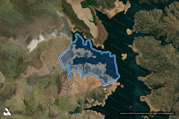 Imagem de satélite de Fazenda Rancharia - Gleba 02 em Campo Alegre de Goiás - GO