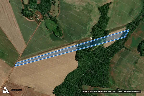Imagem de satélite de LOTE RURAL Nº 114; 26ª SECÇÃO SANTA ROSA - 5791 em Novo Machado - RS
