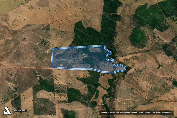 Imagem de satélite de FAZENDA CAETITU, LOTE 27A E GLEBA 02, LOTEAMENTO BARREIRO em Miranorte - TO