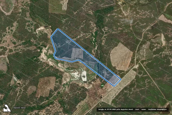 Imagem de satélite de Fazenda Peixe - GLEBA 07 em Ibicuitinga - CE