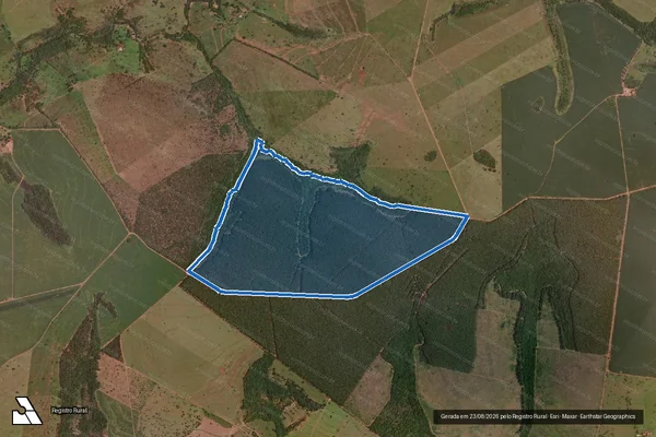 Imagem de satélite de FAZENDA VALE - Gleba-01 em Prata - MG