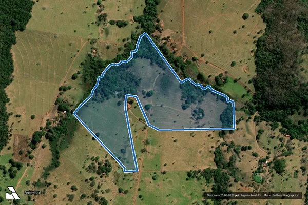 Imagem de satélite de FAZENDA CÓRREGO DO EMPEDRADO em São Luís de Montes Belos - GO