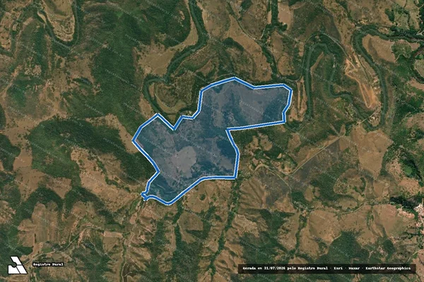 Imagem de satélite de Fazenda Barra das Araras - Parcela 1 em São Pedro do Suaçuí - MG