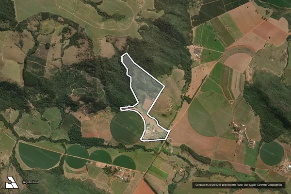 Imagem de satélite de Faz. Grão Mogol - Parcela 1 em Carmo do Rio Claro - MG