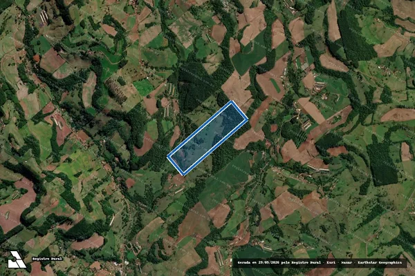 Imagem de satélite de Parte dos lotes rurais n°s 206 e 208 - Parte 1 em Águas Frias - SC
