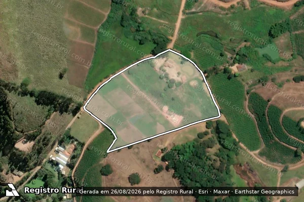 Imagem de satélite de CORREGO DAS PALMEIRAS - Parte 1 em Ubaporanga - MG