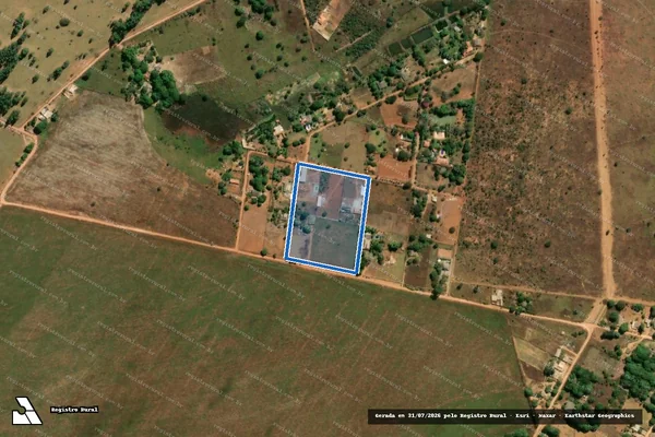 Imagem de satélite de FAZENDA VAU - GLEBA 03 em Águas Lindas de Goiás - GO
