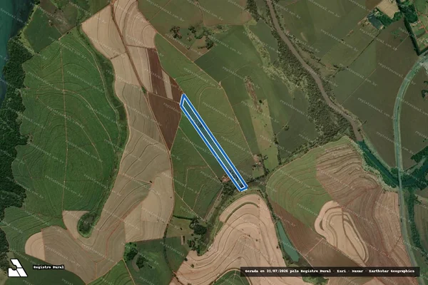 Imagem de satélite de RANCHO M J M em Ourinhos - SP
