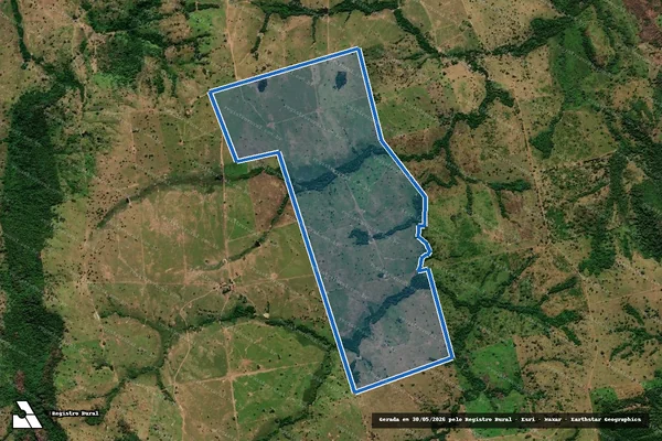 Imagem de satélite de Fazenda Santa Rita - Mat. 1145 e 1146 em Aragominas - TO