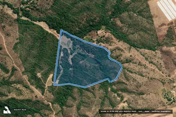 Imagem de satélite de Gleba de Terras na Fazenda Barreirinho - PARCELA 02 em Padre Bernardo - GO