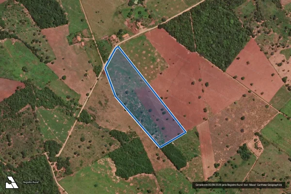 Imagem de satélite de Fazenda Cabeceira da Vargem ? Lugar: Lagoa de Canoas - Gleba 02 em São Francisco - MG