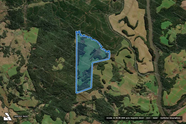 Imagem de satélite de FAZENDA FARTURA - MAROMBAS - Matrícula 20215 em Brunópolis - SC