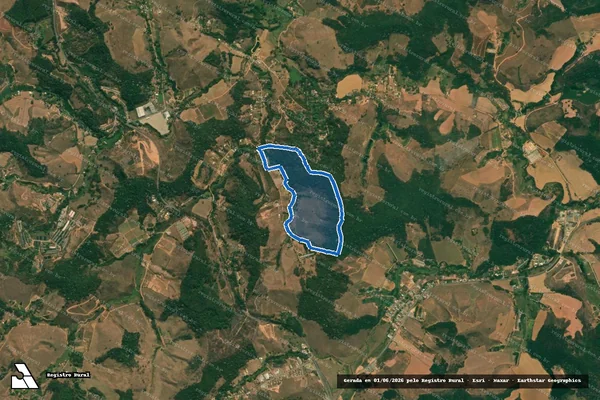Imagem de satélite de SITIO AGROFLORESTAL ALBA QUERCUS - PARTE ÚNICA em Coimbra - MG