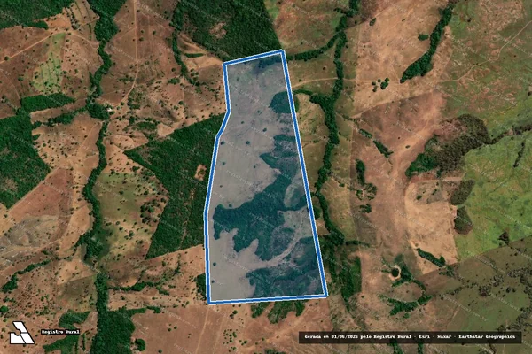 Imagem de satélite de FAZENDA CANTA GALO, PARTE DO LOTE 170, LOT. PIUM RIO DO CÔCO 3ª ETP - Parte 1 em Chapada de Areia - TO
