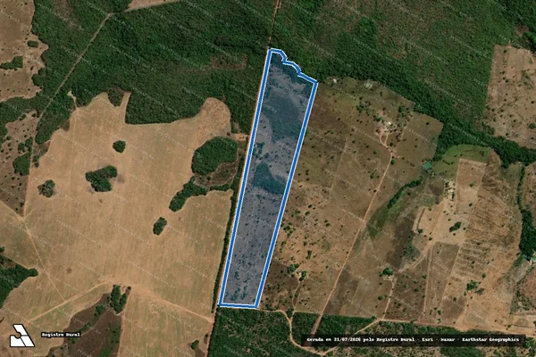 Imagem de satélite de LOTE 21 P. A. POÇO AZUL - Parte 1 em Fátima - TO