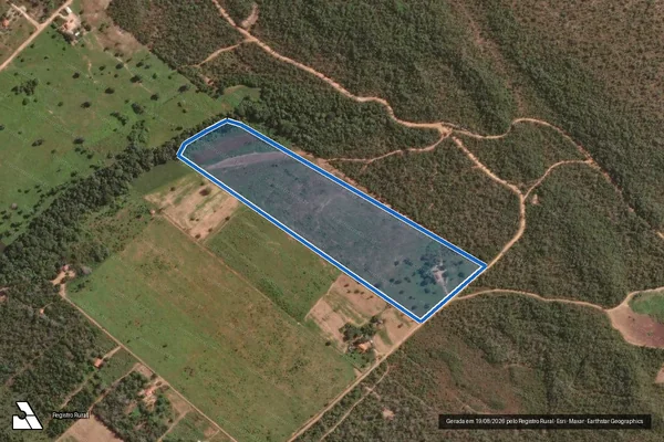 Imagem de satélite de LOTE 20, PARTE REMANESCENTE DO LOTE 54A DO LOT. RIBEIRÃO DOS BOIS - 001 em Rio dos Bois - TO